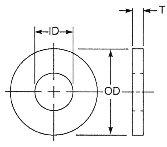F436 FLAT WASHER zero products inc.